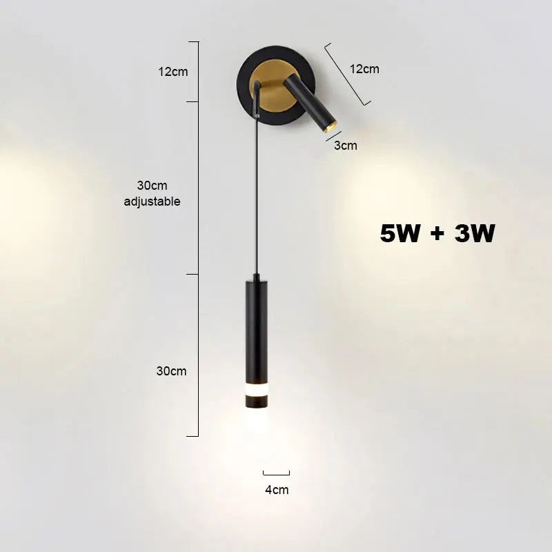 Nordic LED wall lamp 5W 3W sconces lights 2 in 1 chandeliers and spotlight indoor lighting home decor for living room bedroom Lighting Depot