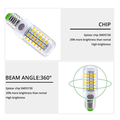 E27 LED Lamp E14 LED SMD 5730 220V Corn Light Bulbs 24 36 56 72LEDs Lamparas LED Chandelie For Home Decoration Ampoule Led Light Lighting Depot
