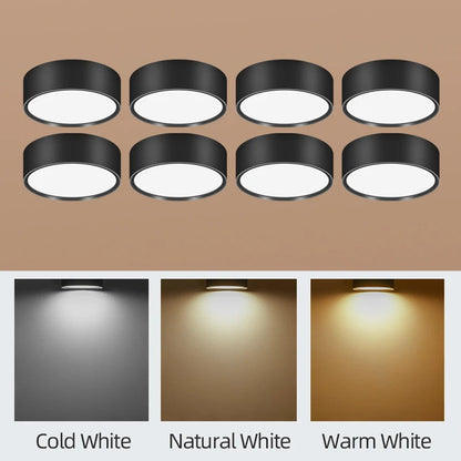 LED Ceiling Lighting 10W Surface Mounted Downlight Ceiling Lamp for Living Room Spotlight Panel Lights Kitchen Lamp AC110-265V Lighting Depot