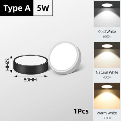 Led Downlight Spotlight Ceiling Lamp 220V 5W 10W15W Surface Mounted Led Down Lamp Ceiling Light for Living Room Lighting Kitchen Lighting Depot