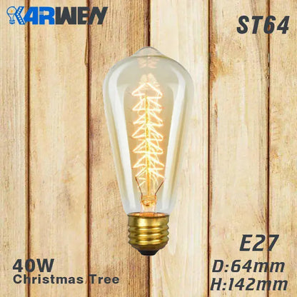 Edison Bulb E27 Incandescent Retro Lamp 40W 220V ST64 A19 T45 T10 G80 G95 Antique Vintage Bulb Edison Lamp filament Light bulb Lighting Depot