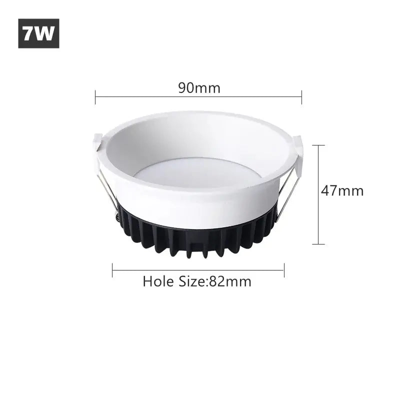 Recessed LED Ceiling Downlight Dimmable COB Ceiling Lamp Spot Light 5W 7W 12W 24W Living Room Bedroom Spot Lighting 110V 220V Lighting Depot