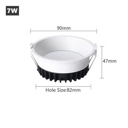 Recessed LED Ceiling Downlight Dimmable COB Ceiling Lamp Spot Light 5W 7W 12W 24W Living Room Bedroom Spot Lighting 110V 220V Lighting Depot