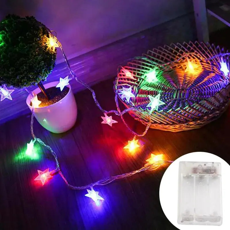 LED Star Fairy Lights Outdoor Chain Lights Garland Bulb String Lights Party Home Wedding Terrace Garden Christmas Decoration Lighting Depot