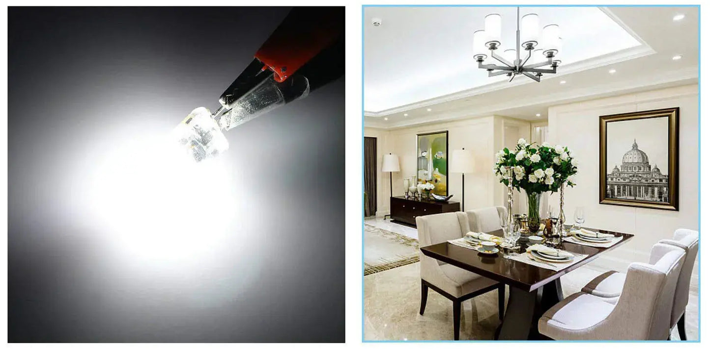 10PCS LED COB Lamp 6W Bulbs Dimmable G4 mini COB AC DC 12V 220V Candle Lights Replace 30W 40W Halogen for Chandelier Spotlight Lighting Depot