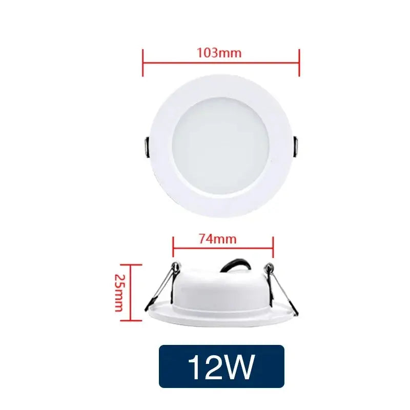 LED Downlight 5W 9W DC12V 24V Panel Down Lights Spotlight 12W 15W 18W AC220V 110V Recessed Ceiling Lamps For Home Illumination Lighting Depot