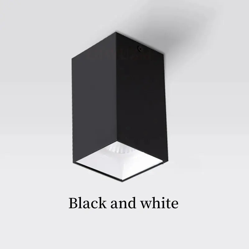 Square Surface Dimmable LED COB Downlight spotlight 7W10W 15W 18W AC110V 220V indoor lighting No opening LED Ceiling Spot lights The Lighting Depot