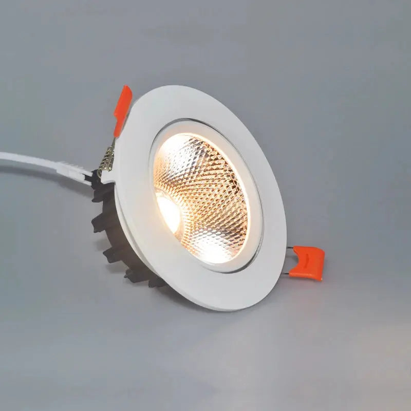 Dimmable LED COB Spotlight Ceiling lamp AC85-265V 5w7w9w12w15w18w Aluminum Recessed Downlight Round Panel Light Indoor Lighting The Lighting Depot