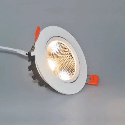 Dimmable LED COB Spotlight Ceiling lamp AC85-265V 5w7w9w12w15w18w Aluminum Recessed Downlight Round Panel Light Indoor Lighting The Lighting Depot