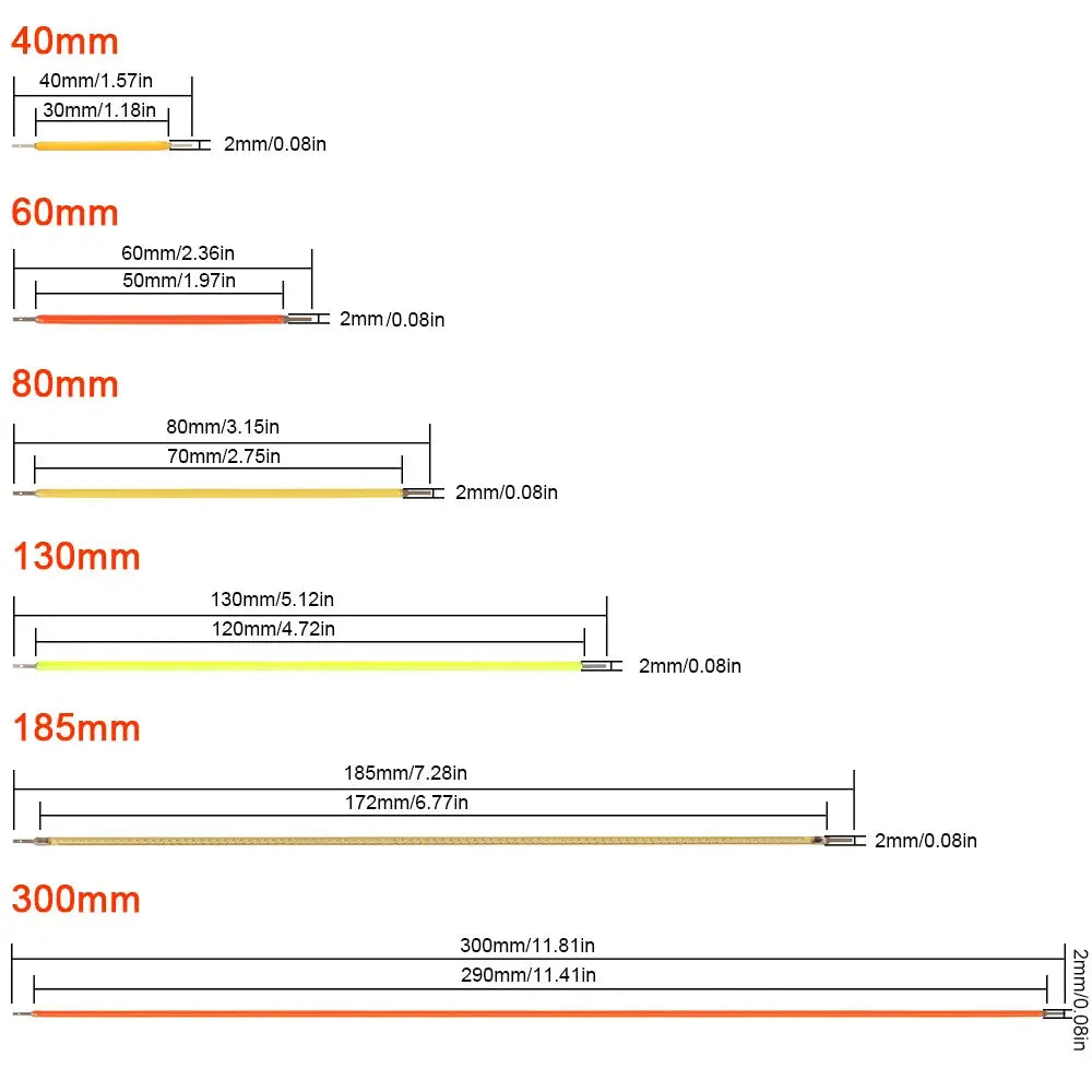 2mm Flexible LED filament 3V/12V/24V For DIY Edison Bulb 1200mm 600mm 30mm Purple Pink Blue Red Warm White Lighting Depot