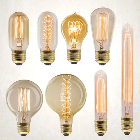 Edison Bulb E27 220V 40W Retro Vintage Edison Lamp ST64 G80 G95 G125 Incandescent Light Bulb Home Decor Filament Light Bulb Lighting Depot