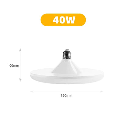 1PC 220V LED Bulb E27 Base Household Energy Saving Lamp 20W 30W 40W 60W 100W Indoor Lighting Flying Saucer Light Ampoule E27 Lighting Depot