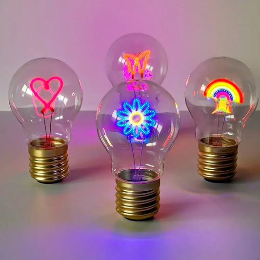 Edison A70 5V  Decorative Lamp Led Vintage Tungsten Christmas Gift Cartoon Plastic Art Decorative Light Type-C Rechargeable Bulb Lighting Depot