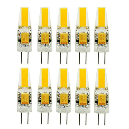 10PCS LED COB Lamp 6W Bulbs Dimmable G4 mini COB AC DC 12V 220V Candle Lights Replace 30W 40W Halogen for Chandelier Spotlight Lighting Depot