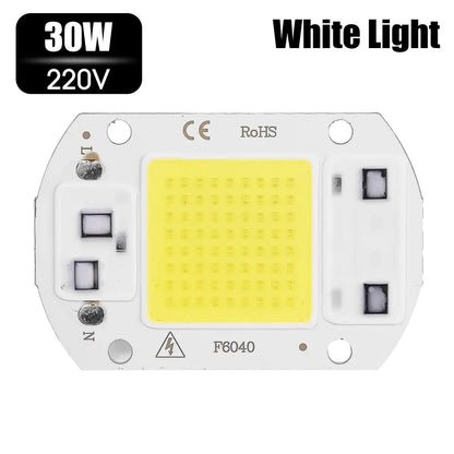 COB Chip LED Lamp 110V 220V 20W 30W 50W Smart IC No Need Driver Lampada LED Bulb Lamp for Flood Light Spotlight DIY Lighting Lighting Depot