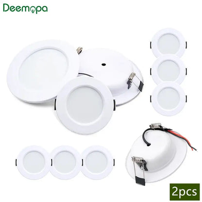 2pcs LED Downlight 5W 7W 9W 12W 15W AC220V Round Recessed Led Spotlight Aluminum Lighting Bedroom Kitchen Indoor Celling Lamp Lighting Depot