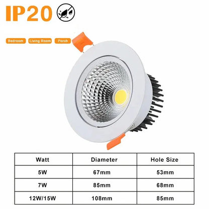 LED Downlight IP65 Waterproof Recessed Ceiling Spot Lamp for Kitchen Bathroom Shower Room Lighting Spotlights AC220V 110V The Lighting Depot