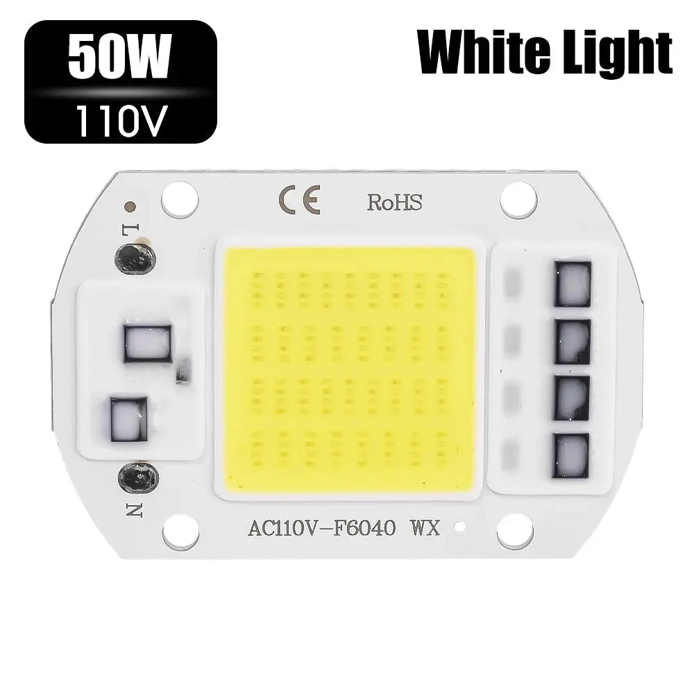 COB Chip LED Lamp 110V 220V 20W 30W 50W Smart IC No Need Driver Lampada LED Bulb Lamp for Flood Light Spotlight DIY Lighting Lighting Depot