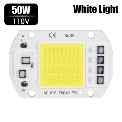 COB Chip LED Lamp 110V 220V 20W 30W 50W Smart IC No Need Driver Lampada LED Bulb Lamp for Flood Light Spotlight DIY Lighting Lighting Depot