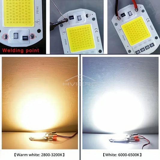 1/5PCS COB Chip LED Lamp 220V 10W 20W 30W 50W Smart IC Driver Lampada LED Bulb Lamps For Flood Light Spotlight Diy Lighting Lighting Depot