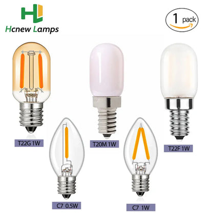 Edison Led Candle Bulb  E12 E14 110V 220V Dimmable C7 C7G T20M T22F T22G 0.5W 1W For Home Decor LED Lighting Lamp Ampoule Lights Lighting Depot