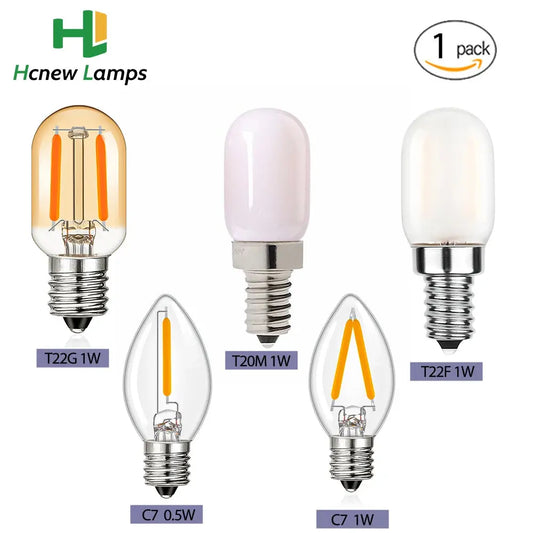 Edison Led Candle Bulb  E12 E14 110V 220V Dimmable C7 C7G T20M T22F T22G 0.5W 1W For Home Decor LED Lighting Lamp Ampoule Lights Lighting Depot
