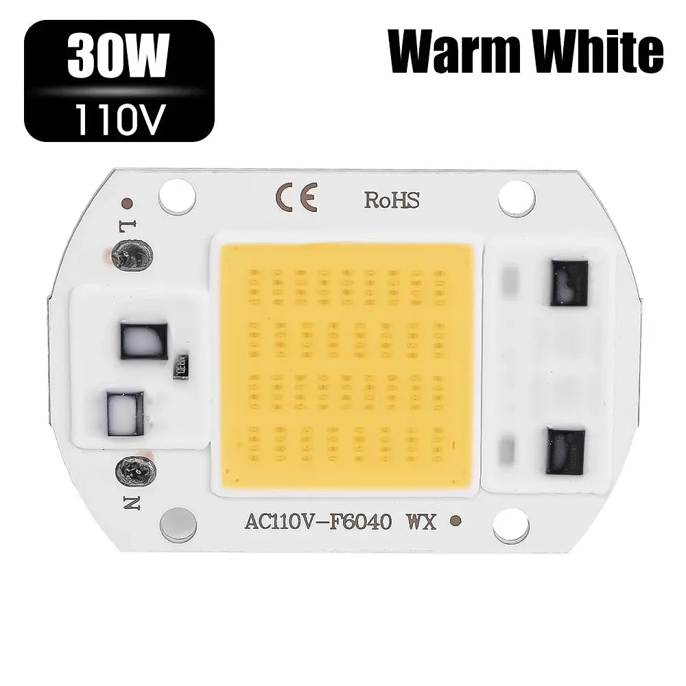 COB Chip LED Lamp 110V 220V 20W 30W 50W Smart IC No Need Driver Lampada LED Bulb Lamp for Flood Light Spotlight DIY Lighting Lighting Depot