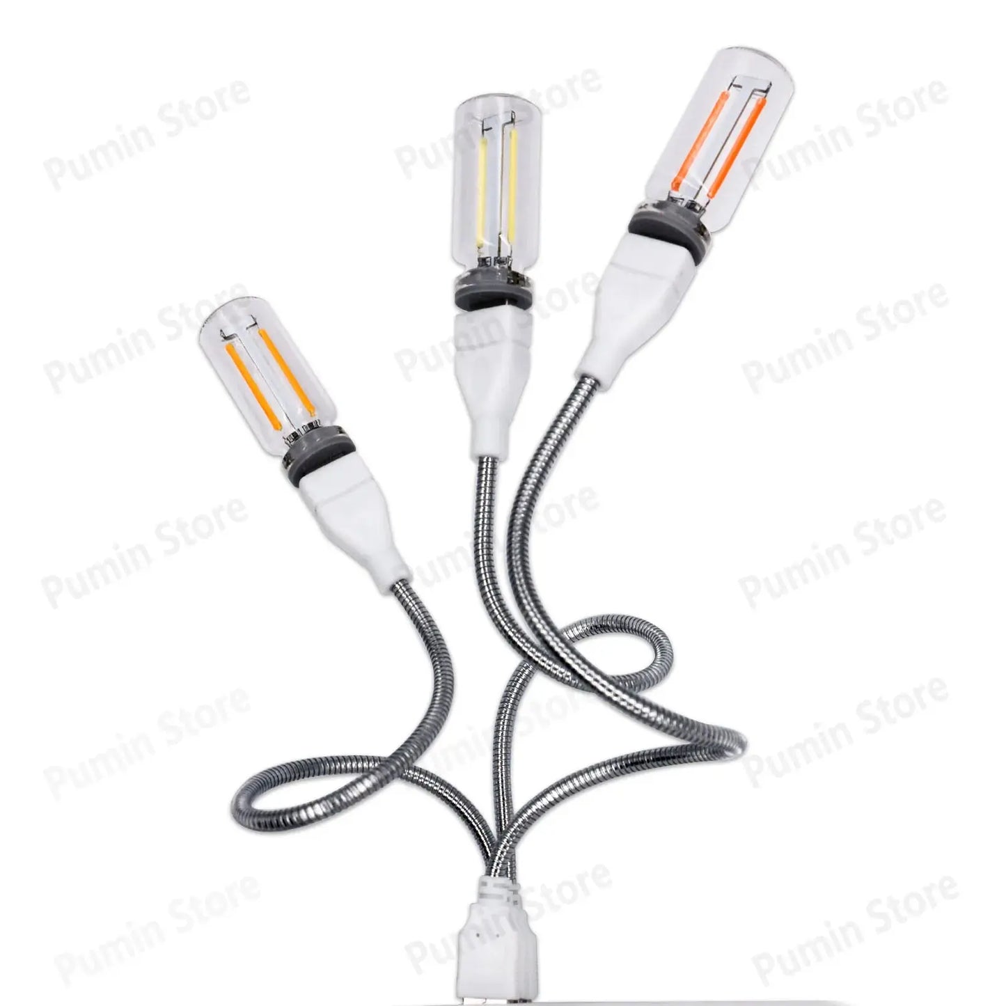 LED Night Light A set of Light Bulbs USB Bendable Night Light USB Metal Hose And Night Light Bulb Purple Pink Blue Green Lighting Depot