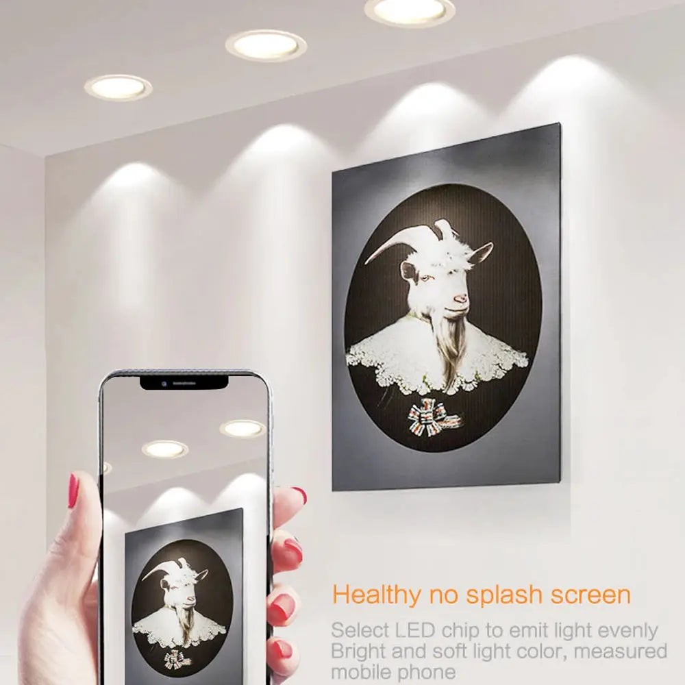 10Pcs/Lot LED Downlight 220V Recessed Round Ceiling Dowm Light Bedroom Indoor Living Room For Home  Decor Lighting LED Spot Lamp Lighting Depot