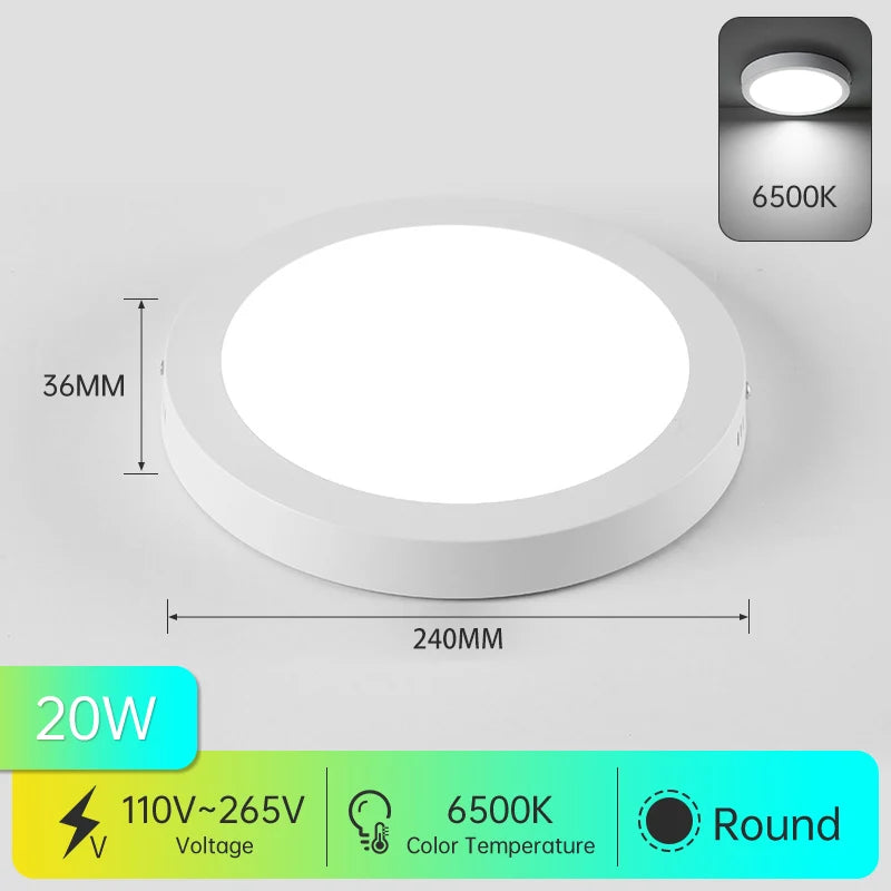 Led Downlight 25W 30W  spot led light Surface Mounted Ceiling Lamp Kitchen Lamp Indoor Lighting Fixture for Living Room Bathroom Lighting Depot