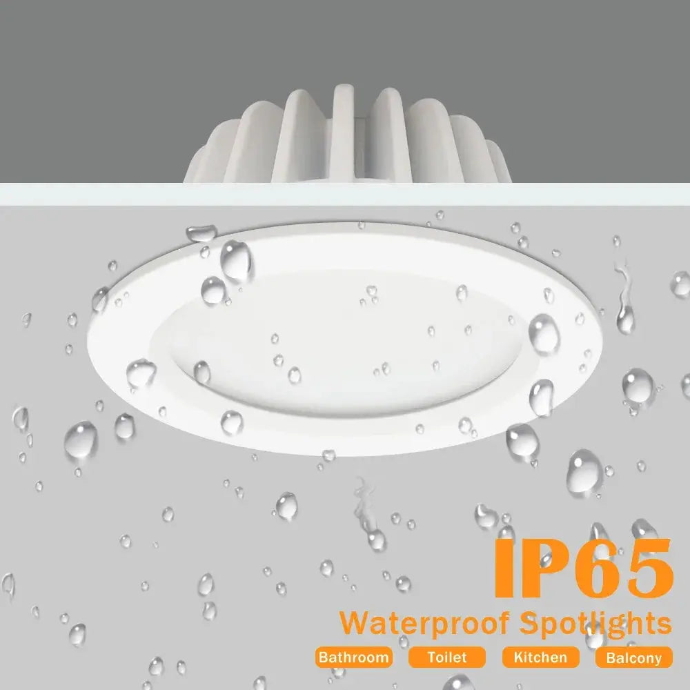 LED Downlight IP65 Waterproof Recessed Ceiling Spot Lamp for Kitchen Bathroom Shower Room Lighting Spotlights AC220V 110V The Lighting Depot