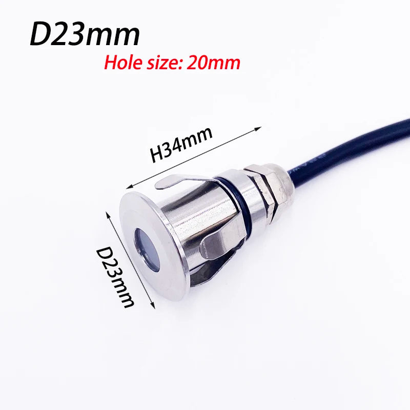 Mini LED IP68 Waterproof Stainless Steel Pool Light DC12V 24V Stairway Passage Garden Terrace Spotlights Underground Lights