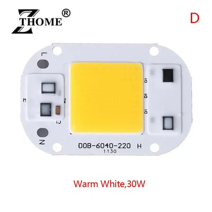 LED Chip 20W 30W 50W AC110 220V Smart COB Lamp Beads LED Lamp Without Driver DIY Lampada Outdoor Chip Light Floodlight Spotlight Lighting Depot