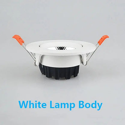 Dimmable LED COB Spotlight Ceiling lamp AC85-265V 5w7w9w12w15w18w Aluminum Recessed Downlight Round Panel Light Indoor Lighting The Lighting Depot