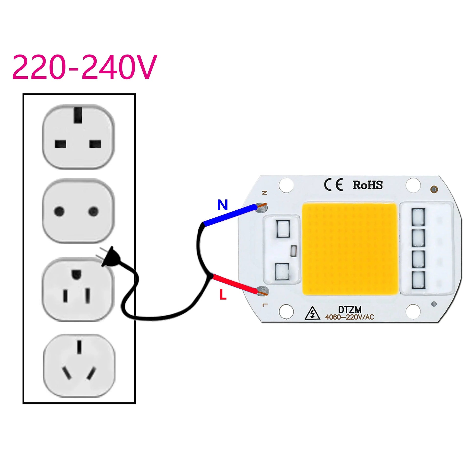 LEDCOB 5W Chip 50w led bulb High Power led 220v 10W 20W 30W light bulbs Lamp 220V LED matrix For Outdoor Indoor FloodLight White Lighting Depot