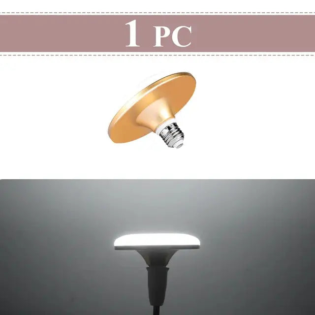 LED Light Bulb 220V UFO Light Lamp Round Super Bright Power Led Lamps White Lights Spotlight Home Bulb E27 Kitchen Bedroom Top Lighting Depot