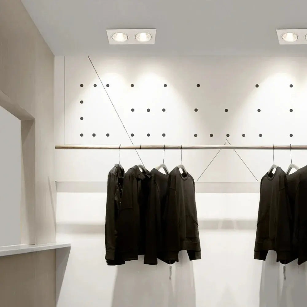 Recessed Dimmable Double Head LED Downlight 30W/24W/18W COB Ceiling Lamps Spot Lights AC85-265V Indoor Lighting The Lighting Depot