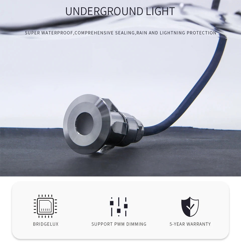 Mini LED IP68 Waterproof Stainless Steel Pool Light DC12V 24V Stairway Passage Garden Terrace Spotlights Underground Lights