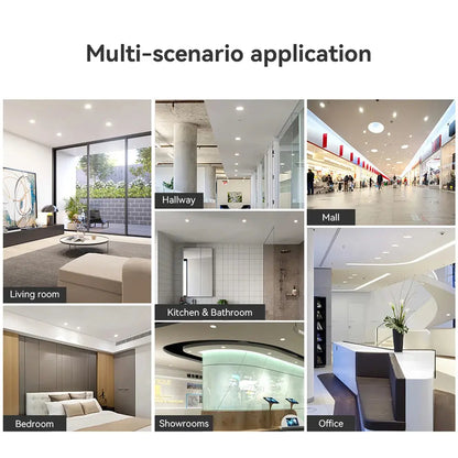 LED Downlight Recessed Ceiling Lamp 7W 9W 12W 20W AC220V Cold White LED Spotlight for Living Room Corridor Bathroom Kitchen Lighting Depot