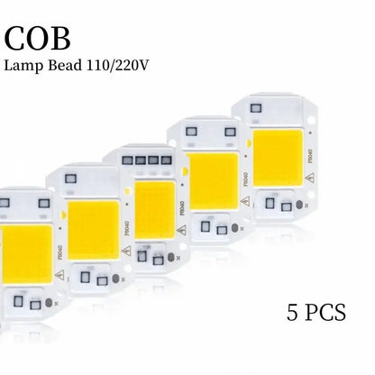 5pcs LED Chip COB lampr 20W 30W 50W AC 110V 220V No Need Driver DIY Flood light Spotlight Cold Warm White Outdoor Lamp Bead Lighting Depot