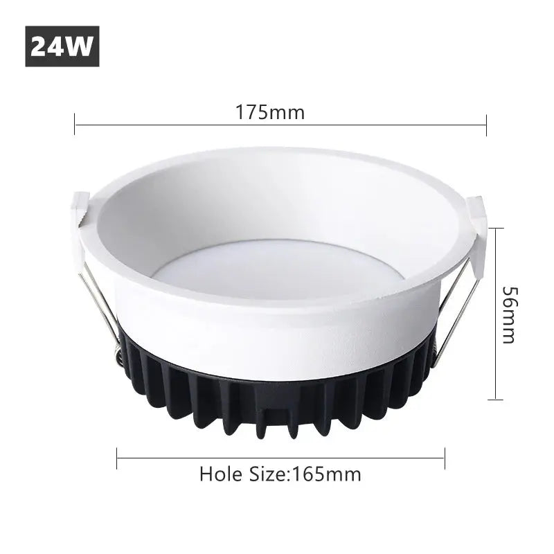 Recessed LED Ceiling Downlight Dimmable COB Ceiling Lamp Spot Light 5W 7W 12W 24W Living Room Bedroom Spot Lighting 110V 220V Lighting Depot