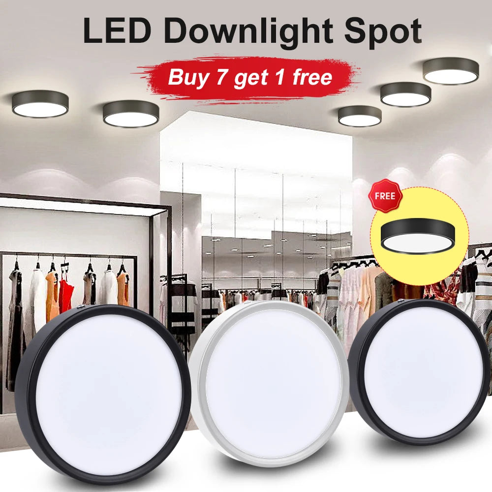 LED Spot Downlight Led Ceiling Light 10/15/25W Surface Mounted Downlights Thin Foldable Spotlight for Living Room Spots Ceiling Lighting Depot