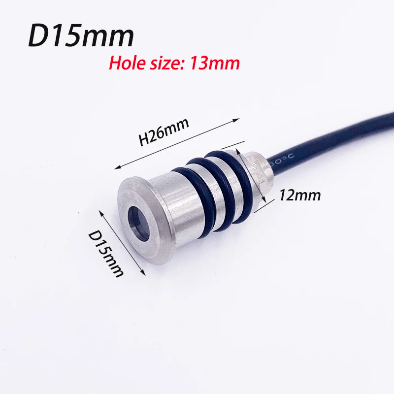 Mini LED IP68 Waterproof Stainless Steel Pool Light DC12V 24V Stairway Passage Garden Terrace Spotlights Underground Lights