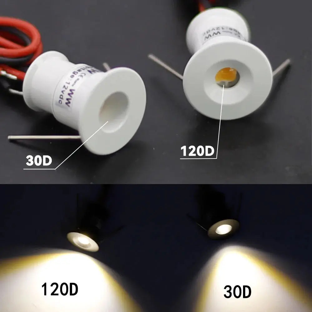 Mini LED Spotlight 1W 12V Small Spot Bulb Light Recessed Ceiling Stairs Walkways Courtyards Cabinet Corridor Ambient Down Light The Lighting Depot