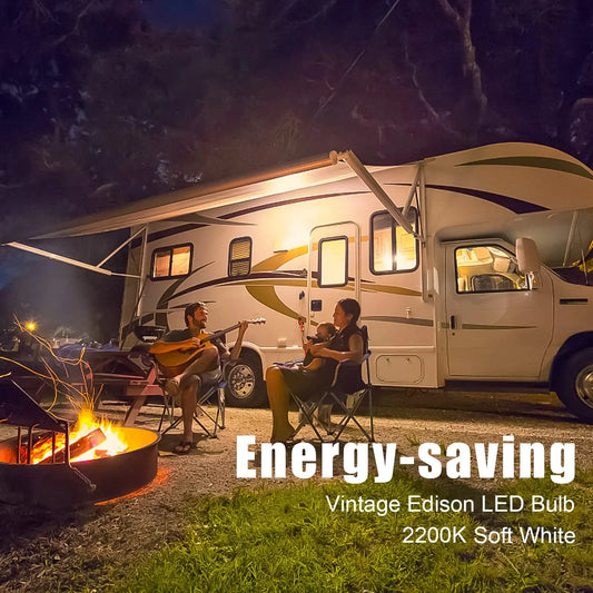 E27 E14 12V 24V LED Light Bulbs G95 G45 ST58 A19 T22 G40 Warm White Vintage Edison LED Decorative Bulbs for RV Camper Lighting Lighting Depot