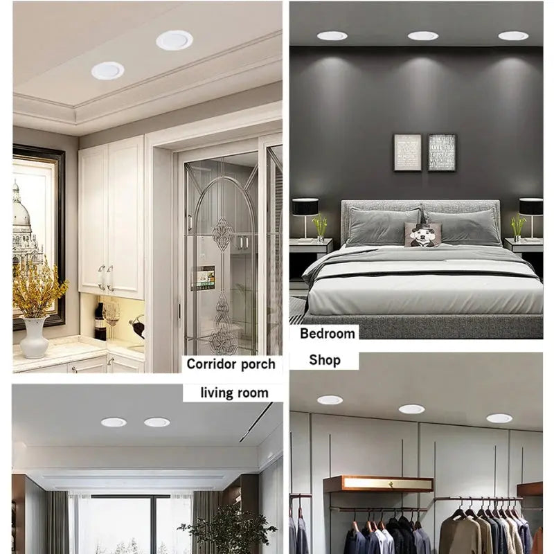 LED Downlight 5W 9W DC12V 24V Panel Down Lights Spotlight 12W 15W 18W AC220V 110V Recessed Ceiling Lamps For Home Illumination Lighting Depot