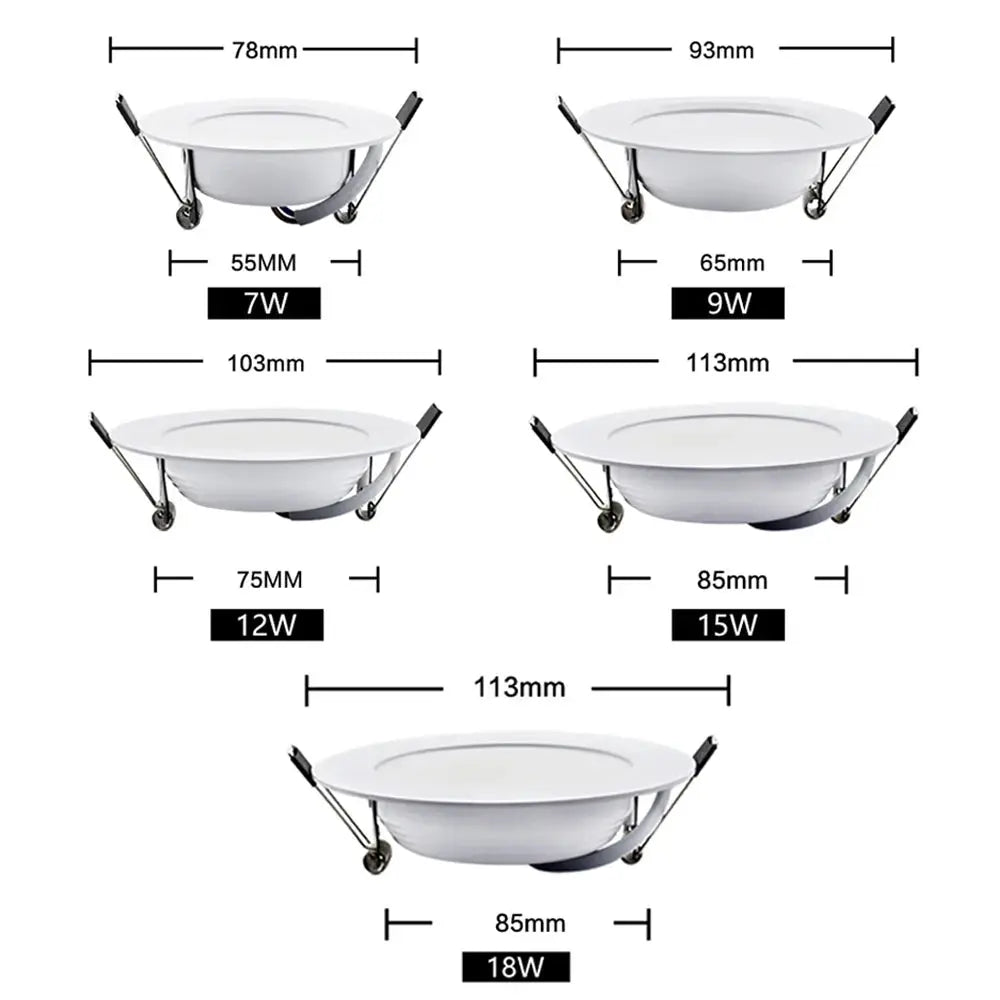 10Pcs/Lot LED Downlight 220V Recessed Round Ceiling Dowm Light Bedroom Indoor Living Room For Home  Decor Lighting LED Spot Lamp Lighting Depot