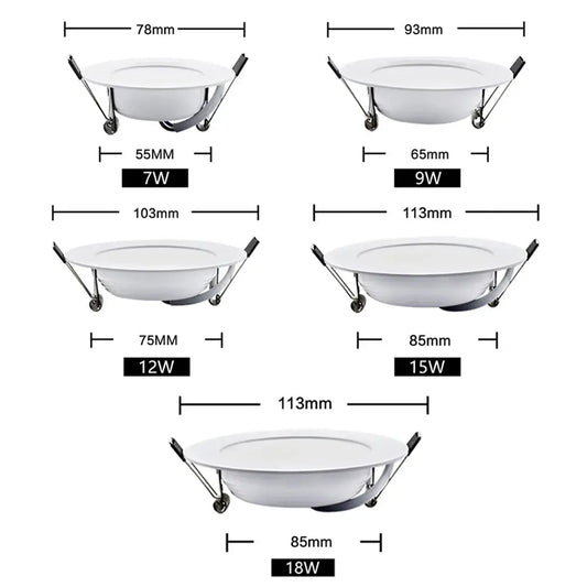 10Pcs/Lot LED Downlight 220V Recessed Round Ceiling Dowm Light Bedroom Indoor Living Room For Home  Decor Lighting LED Spot Lamp Lighting Depot