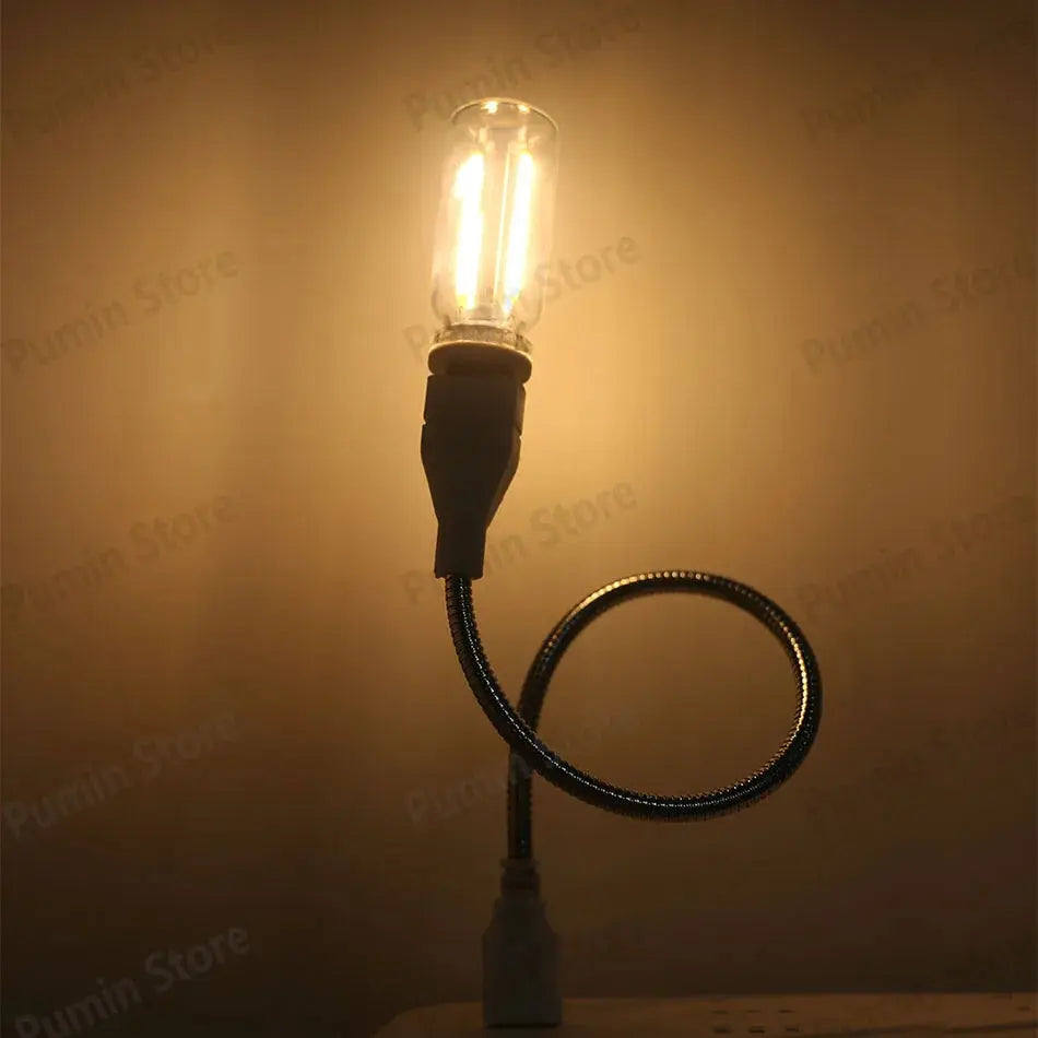 LED Night Light A set of Light Bulbs USB Bendable Night Light USB Metal Hose And Night Light Bulb Purple Pink Blue Green Lighting Depot