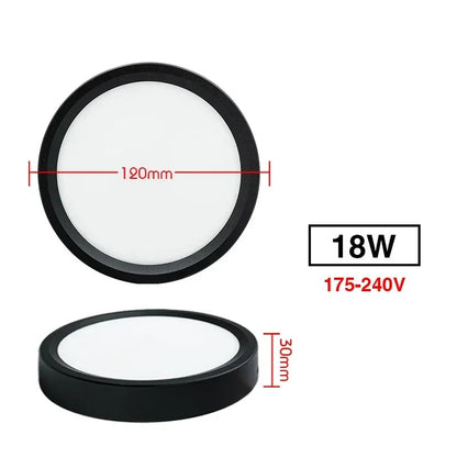 LED Downlight 9W 12W 15W 18W Surface Ceiling Lamp AC 220V 230V Round LED Panel Down Lights Spotlight For Living Room Lighting Lighting Depot